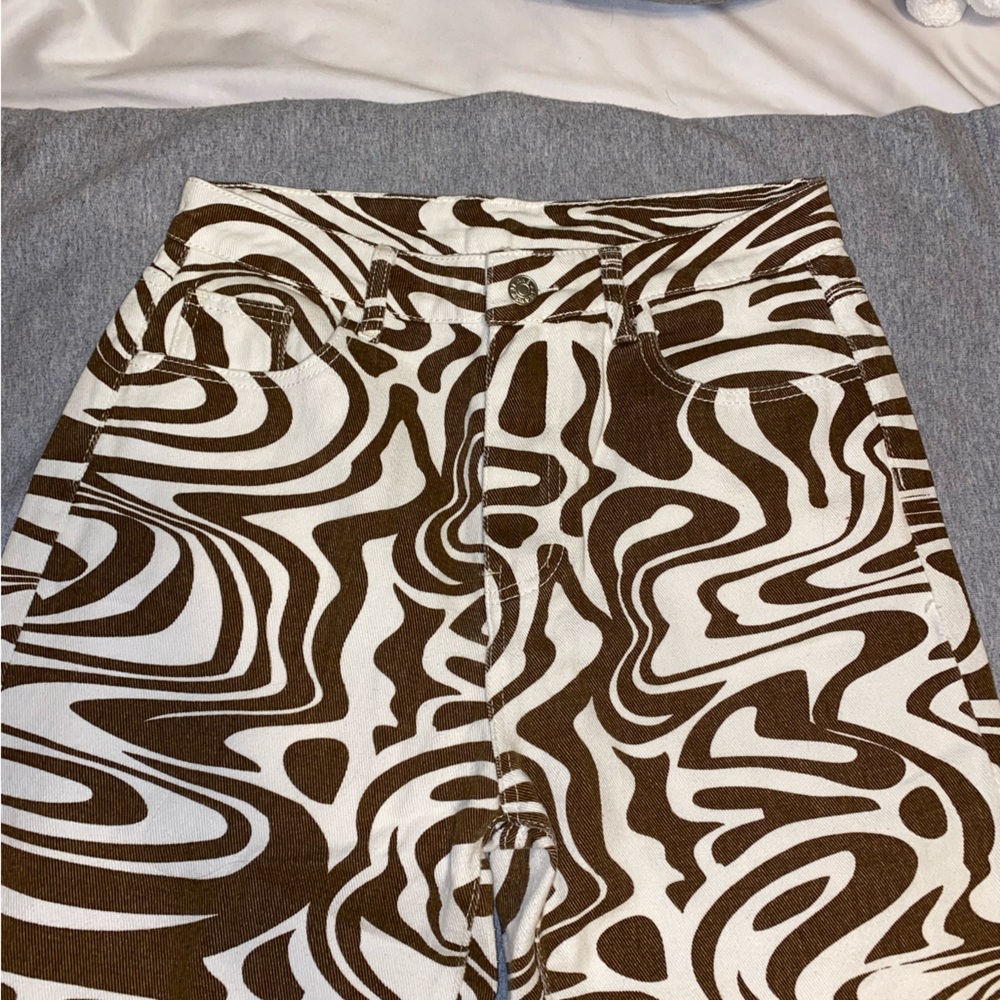 Brown patterned jeans